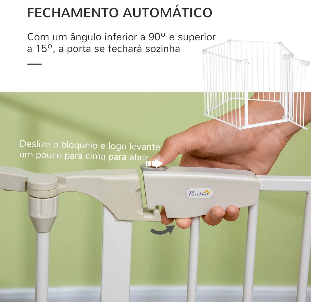 PawHut Barreira de Segurança para Animais de Estimação Barreira Dobráv
