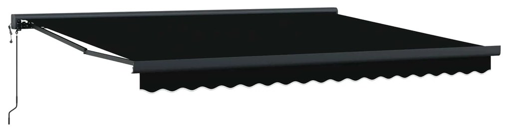 vidaXL Toldo Preto 400 × 300 cm Poliéster e Alumínio