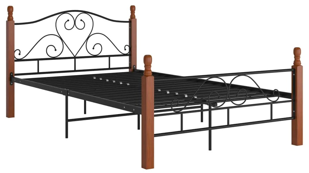 Estrutura de cama 120x200 cm metal preto