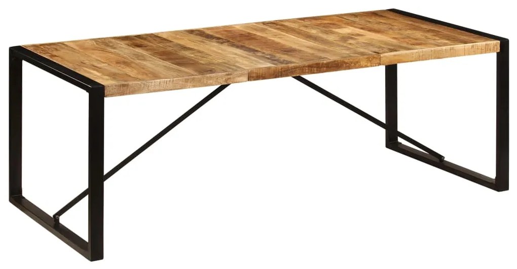 Mesa de jantar madeira de mangueira maciça 220x100x75 cm