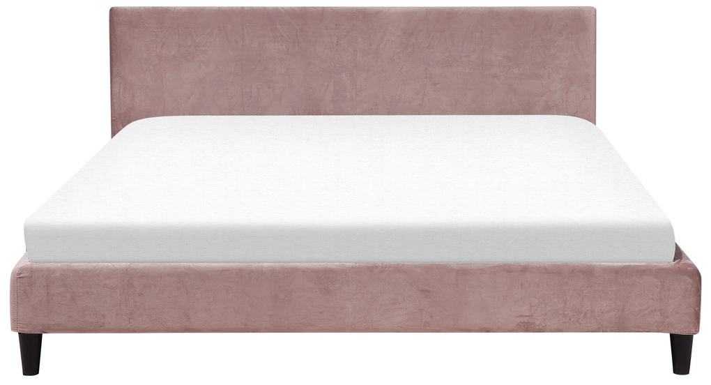 Capa em veludo rosa 180 x 200 cm para cama FITOU Beliani