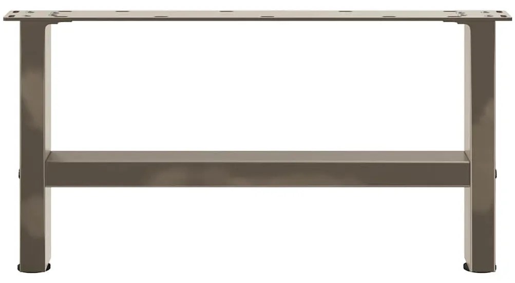 Pés para mesa de centro em aço natural, 2 peças, 60x (30-31) cm, aço