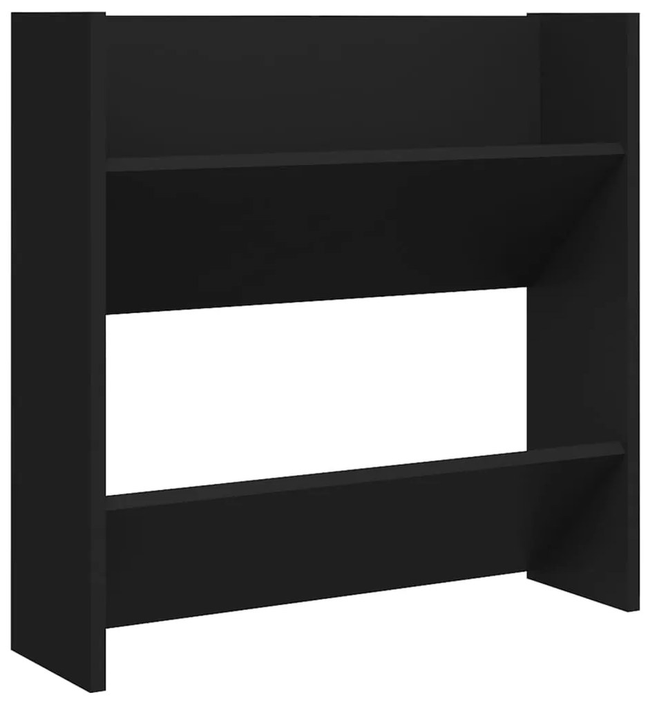 Sapateiras de parede 4 pcs derivados de madeira preto