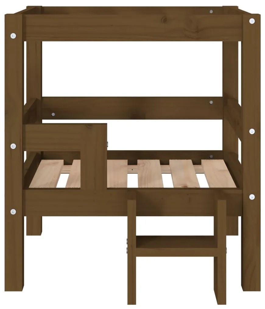 Cama para cães 55,5x53,5x60 cm pinho maciço castanho mel