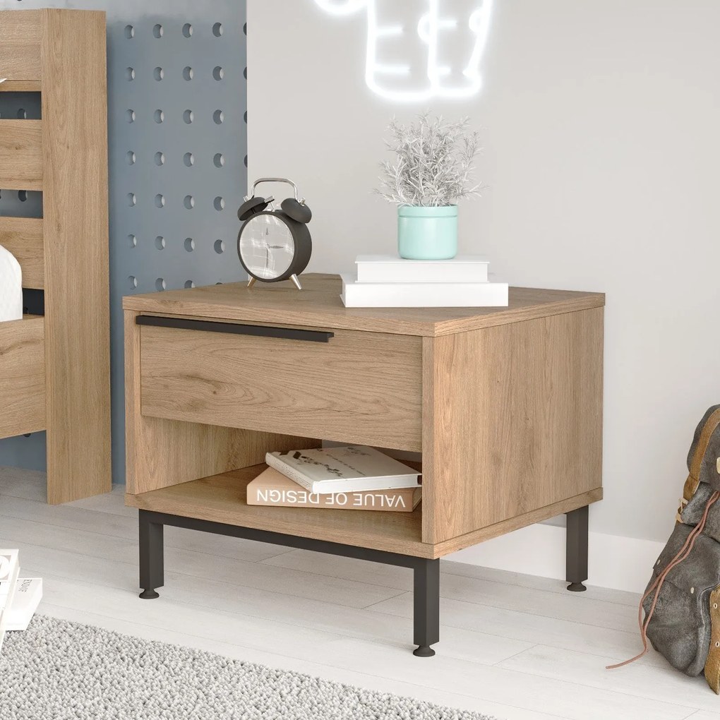 Mesa de Cabeceira ON14 – Nogueira – 53,6x42,4x44,5 cm