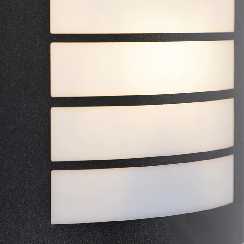 Candeeiro de parede exterior moderno preto IP44 - Miro