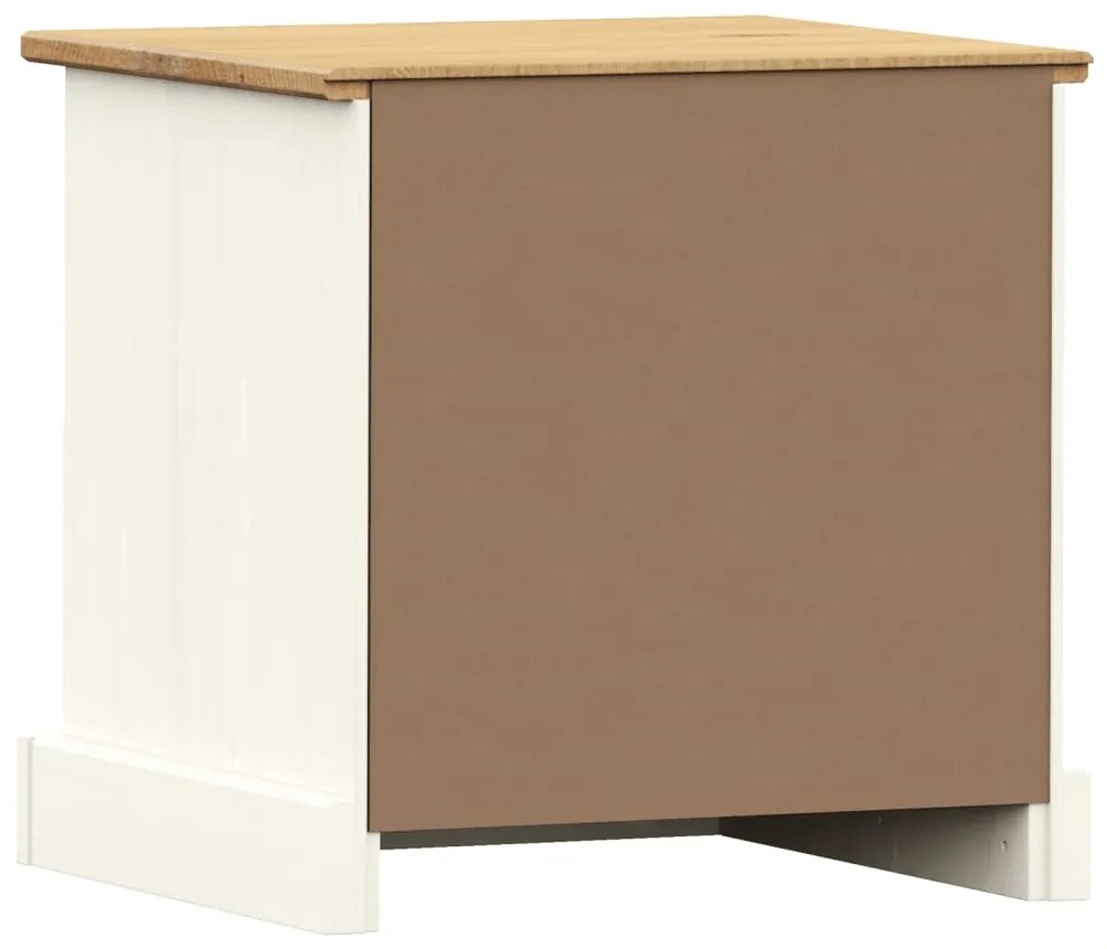 Mesa de cabeceira VIGO 42x35x42 cm pinho maciço branco