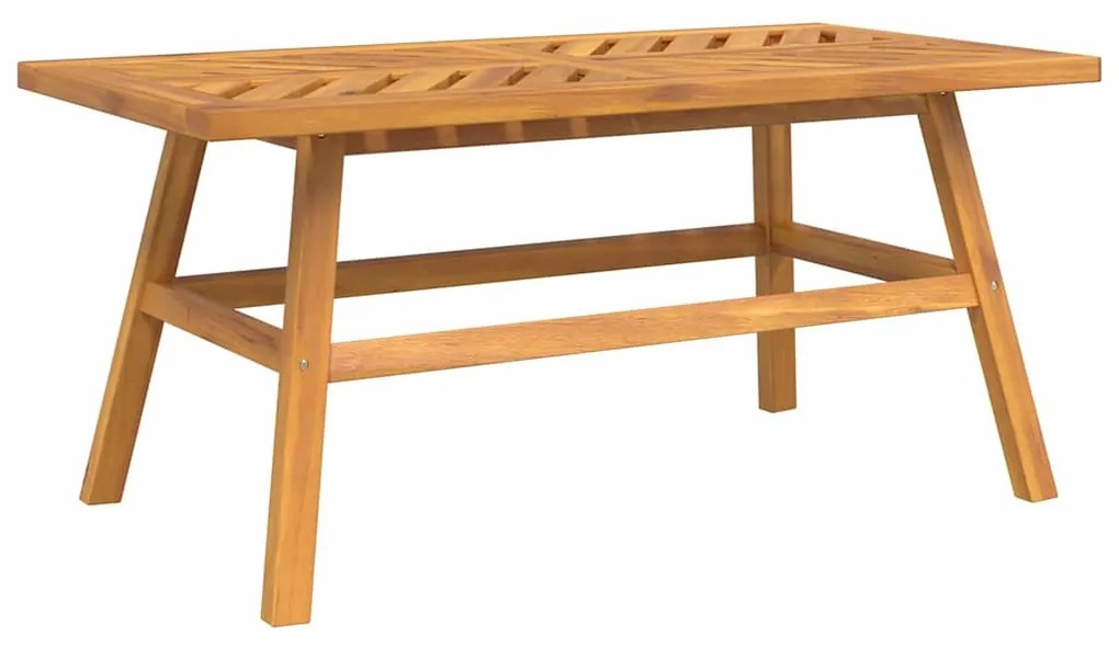 Conjunto de Lounge para Jardim de 4 Peças de Madeira Sólida de Acácia