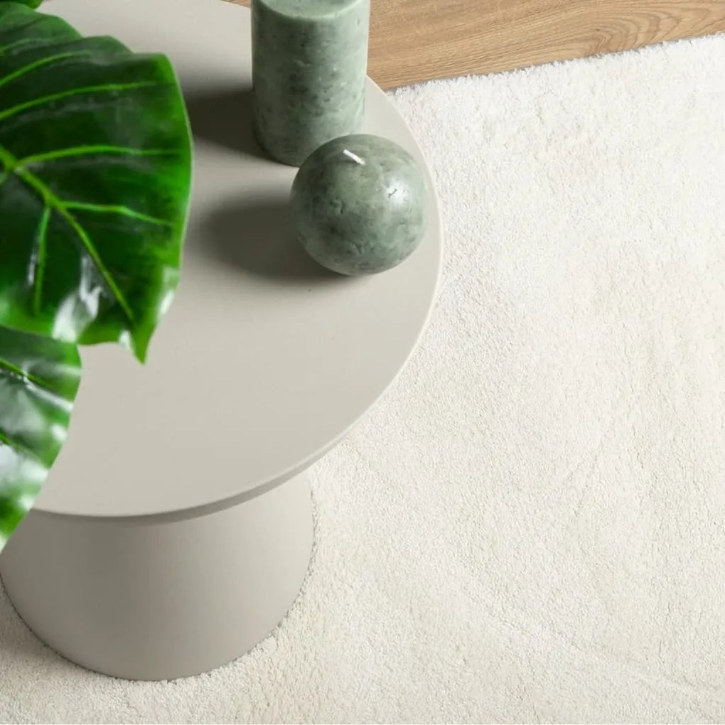 Tapete de pelo curto OVIEDO 80x150 cm creme