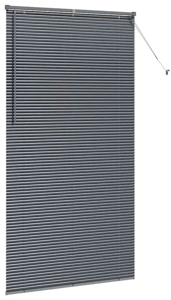 Persiana de Janela Cinzento-escuro 120 x 220 cm Alumínio