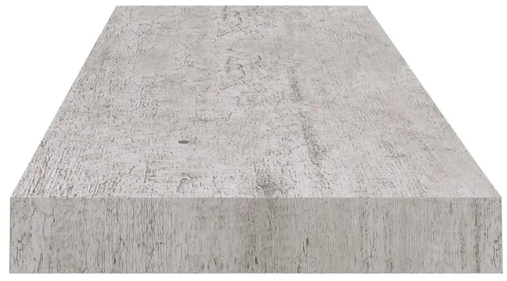 Prateleira de parede 80x23,5x3,8 cm MDF cinzento-cimento