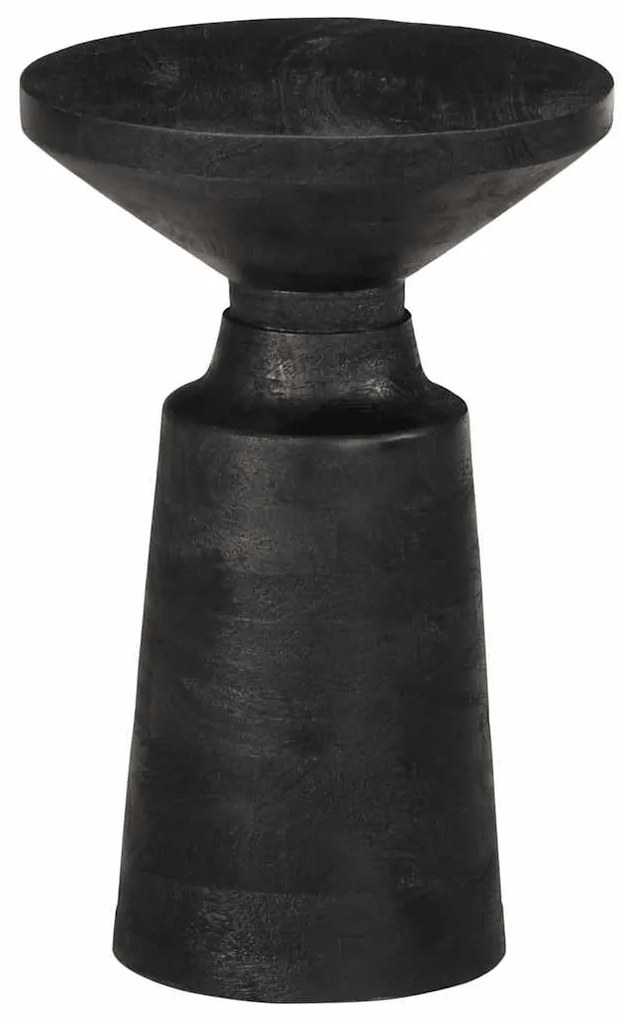 Mesa de apoio preto Ø33x50 cm madeira de mangueira maciça