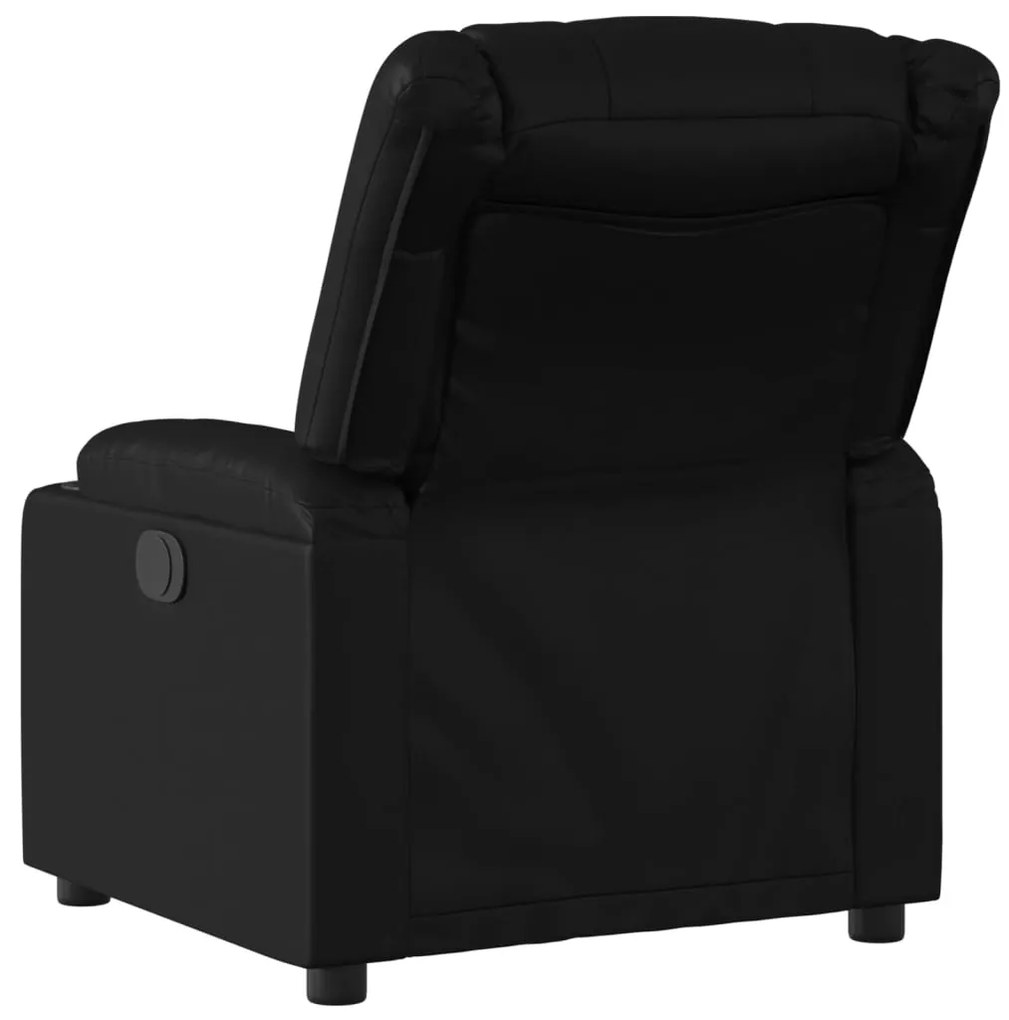 Poltrona reclinável elétrica couro artificial preto