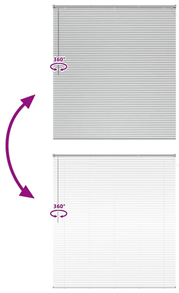 Persiana de Janela com cortinas Outros Manual Prata 80 x 130 cm Alumín