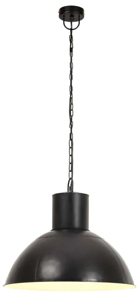 Candeeiro suspenso redondo 25 W 48 cm E27 preto