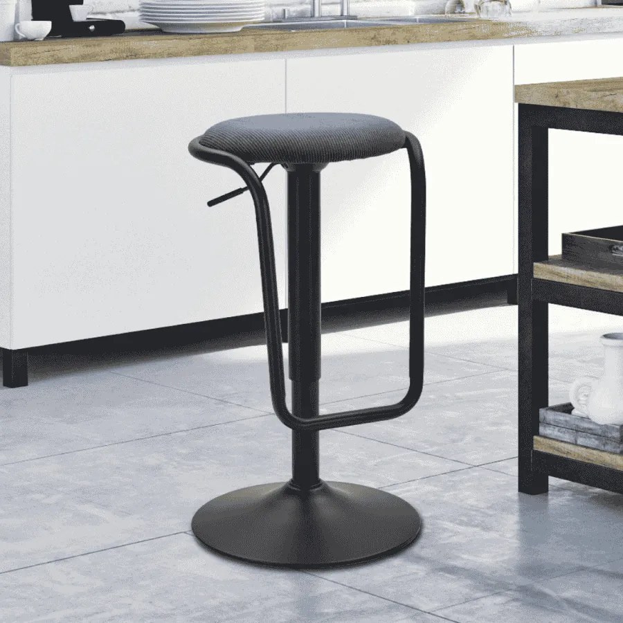 BANCO DE BAR COM ELEVADOR DESTINY NAVY Ø 41X61-83 CM AZUL E PRETO