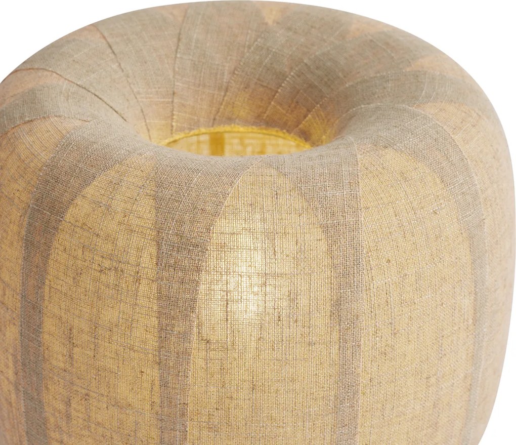 Candeeiro de mesa inteligente preto com abajur de linho bege 28cm incl. Wifi A60 - Nami