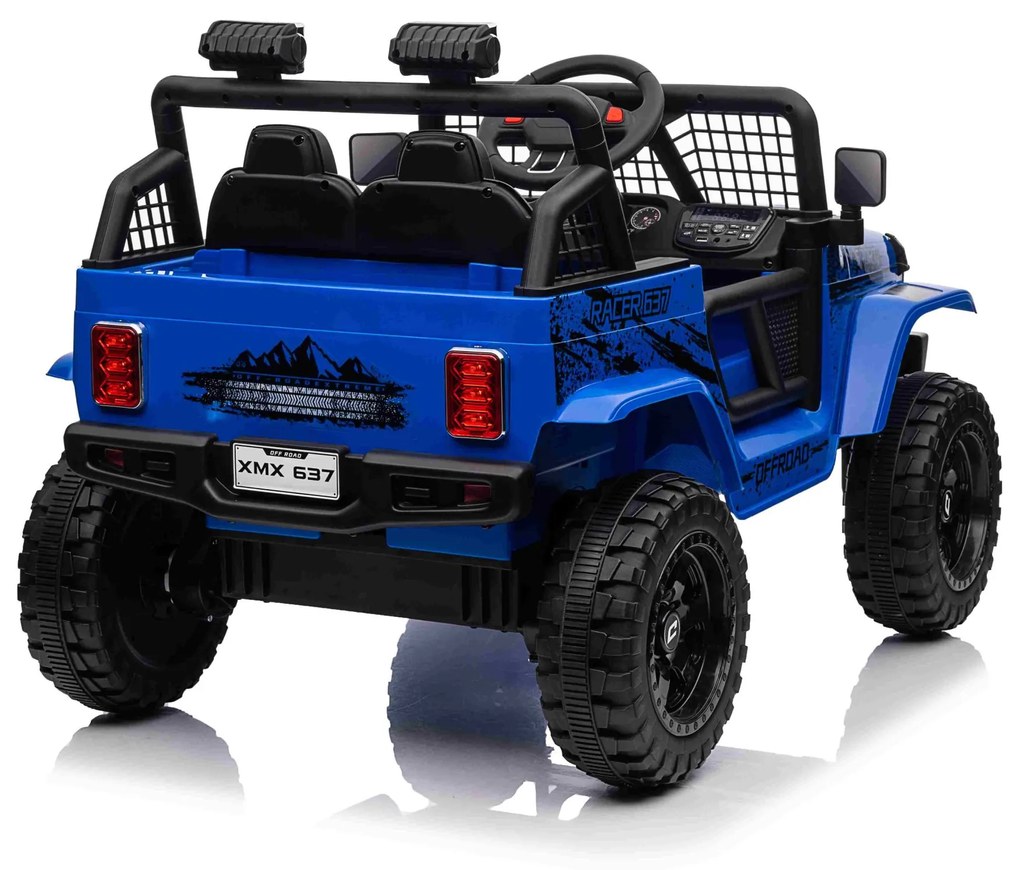 Jipe elétrico para Crianças 12V OFF ROAD 4x4 SPORT Rodas de EVA, Assento de couro Azul