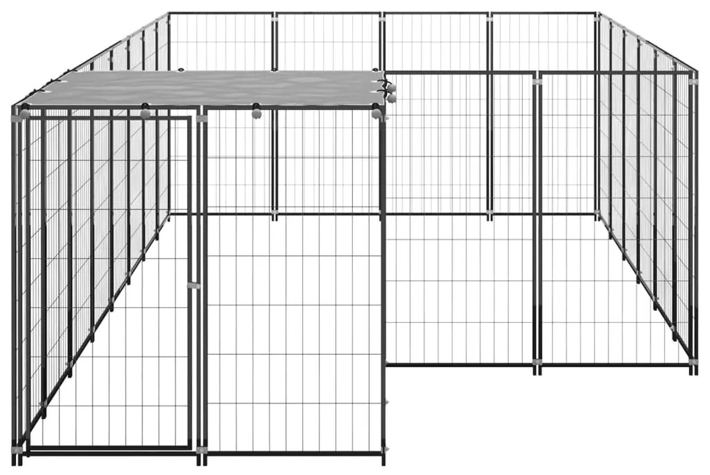 Canil 8,47 m² aço preto