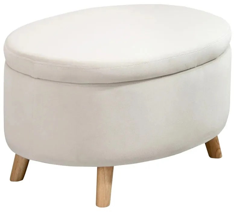 Banco Otomano com Arrumação/Baú– Julici – 71x51,5x42 cm – Bege