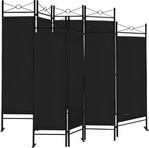 Conjunto de 2 Biombos Lucca,  4 painéis 180x163cm pretos