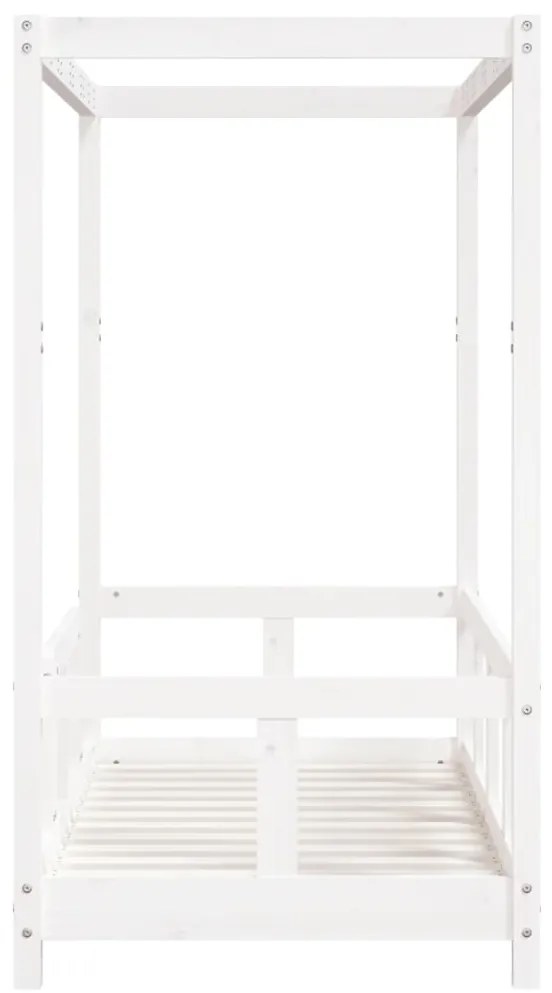 Estrutura de cama infantil 70x140 cm pinho maciço branco