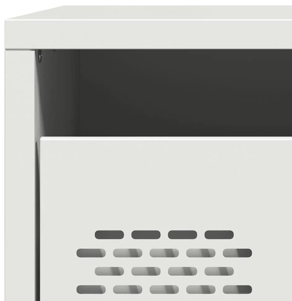 Mesa de cabeceira 35x39x43,5 cm aço branco