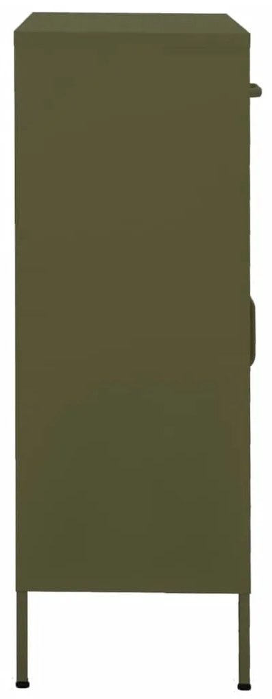 Armário de arrumação aço 80x35x101,5 cm verde-azeitona