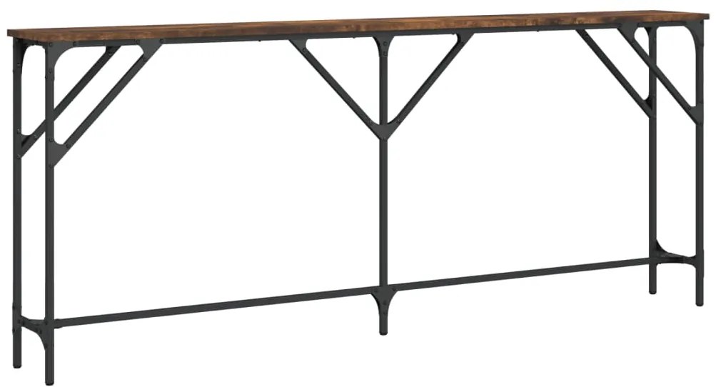 Mesa consola 180x23x75 cm derivados de madeira carvalho fumado