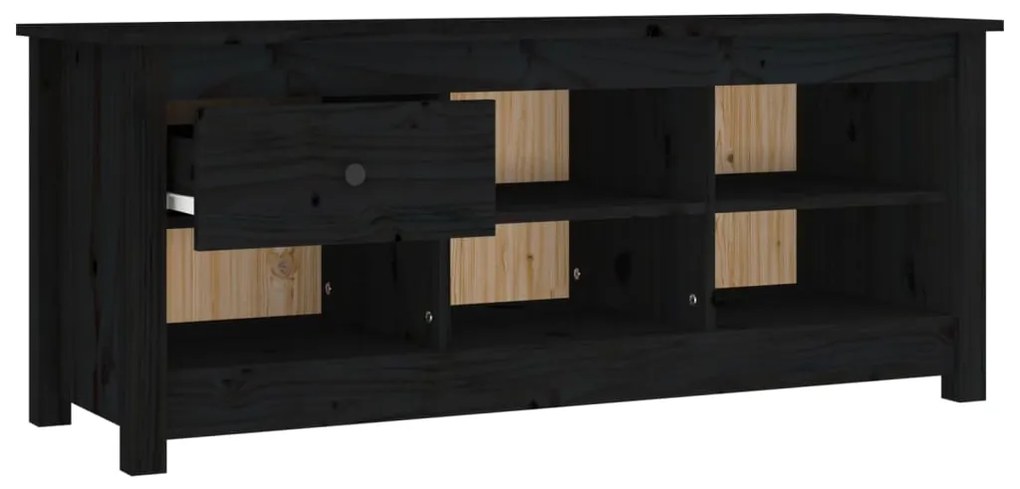 Sapateira 110x38x45,5 cm pinho maciço preto