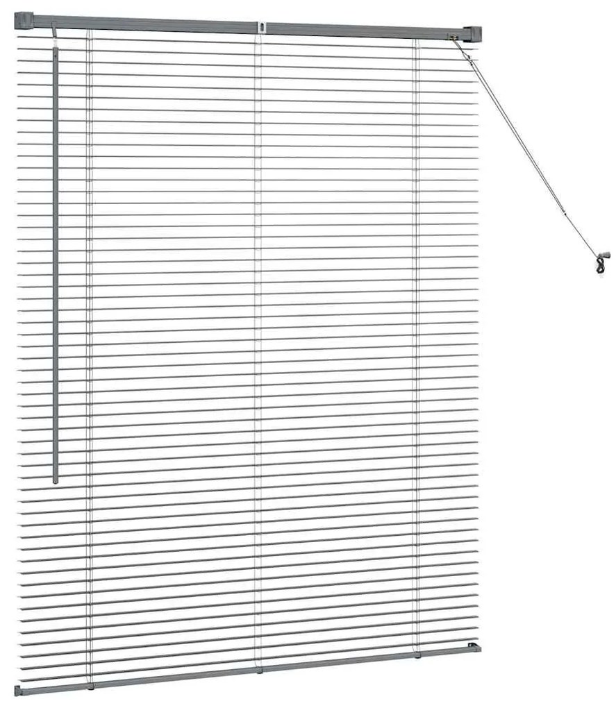 Persiana de Janela Cinzento-escuro 105 x 130 cm Alumínio