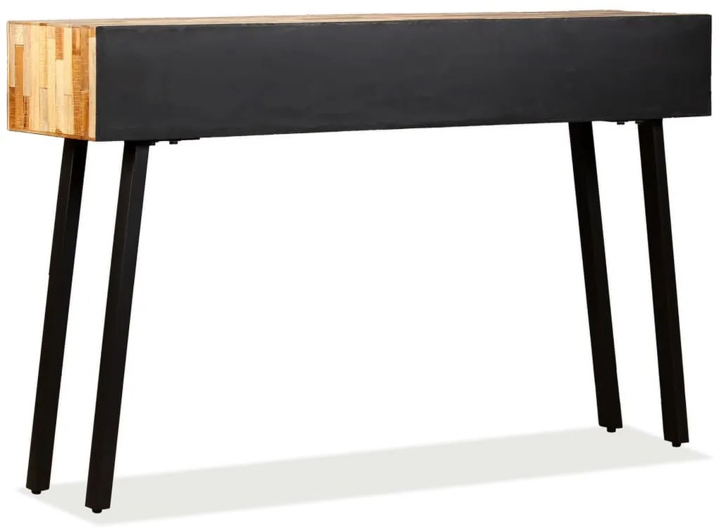 Mesa consola teca reciclada maciça 120x30x76 cm