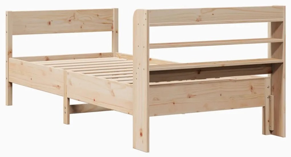 Cama sem colchão 75x190 cm madeira de pinho maciça