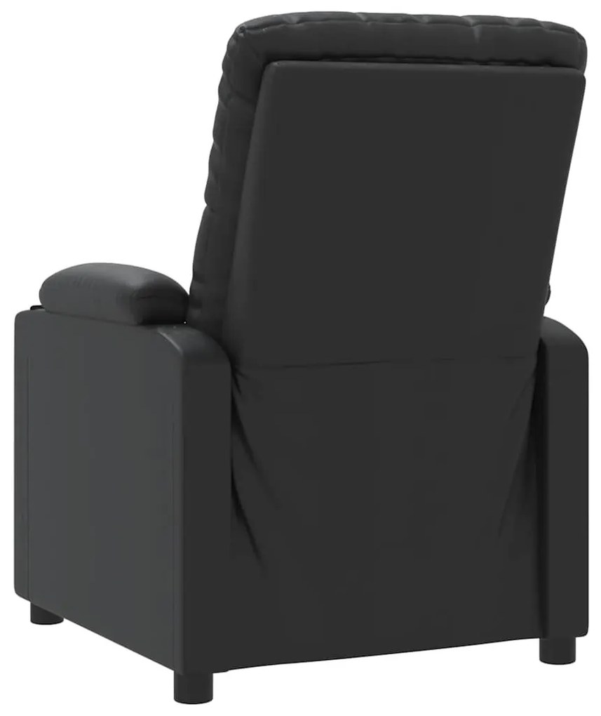 Poltrona massagens elevatória couro artificial preto