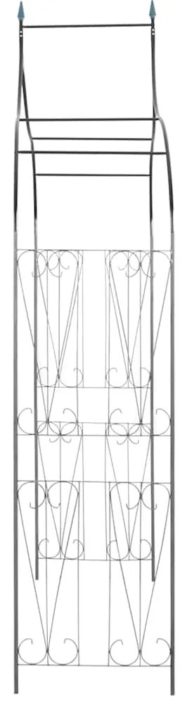 Arco de jardim para plantas trepadeiras verde-escuro