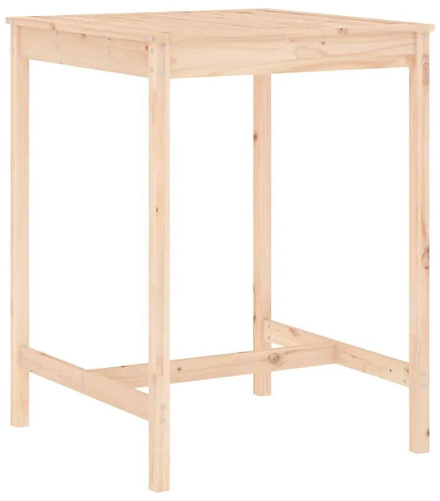 3 pcs conjunto de bar para jardim madeira de pinho maciça