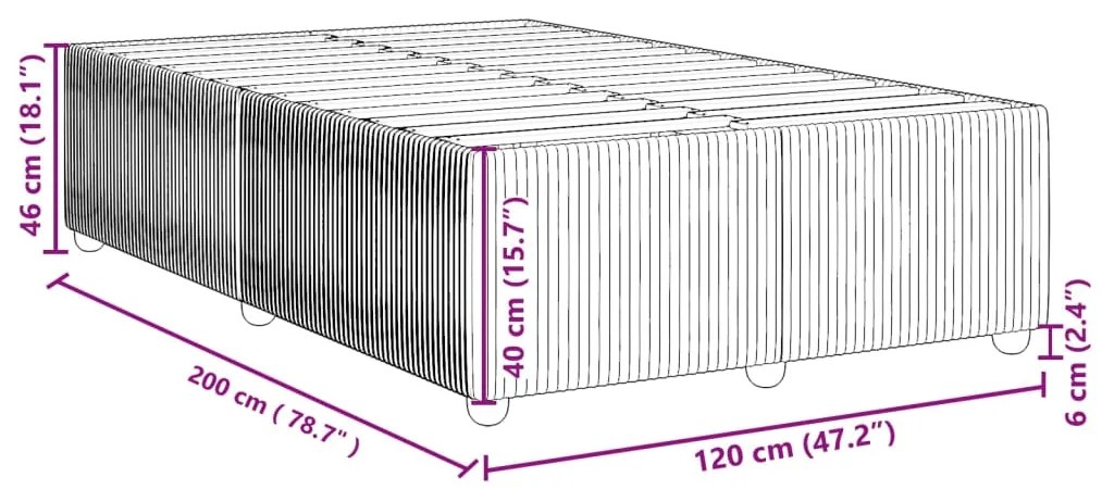 Estrutura de cama sem colchão 120x200 cm veludo verde-escuro