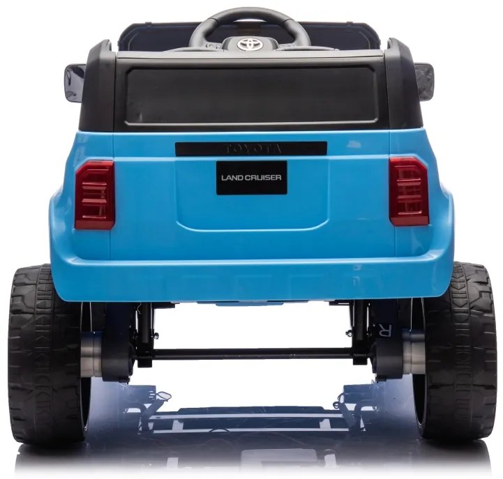 Carro elétrico para Crianças Toyota Land Cruiser PRADO 12V 4x4 Rodas Espuma EVA, Assento couro ecológico Azul