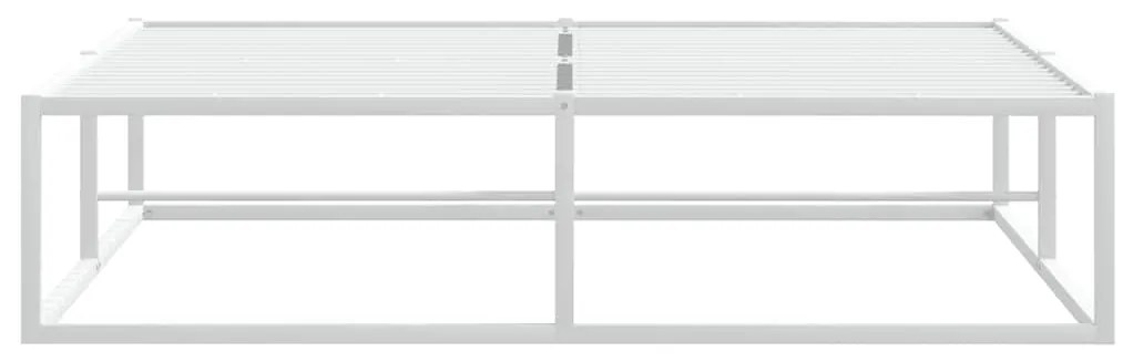 Estrutura de cama sem colchão branco 140x200 cm metal