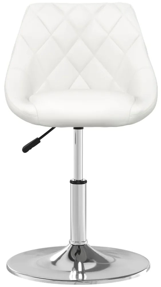 Cadeira de jantar couro artificial branco