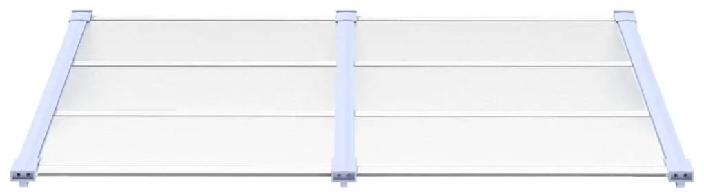Toldo para porta 152,5x90cm policarbonato cinzento/transparente