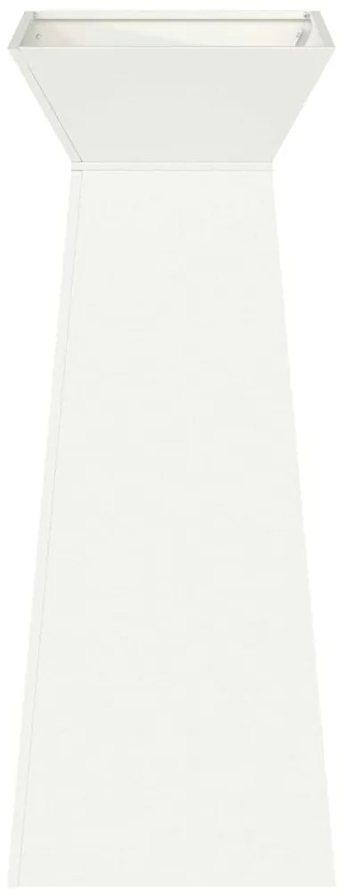 Jardineiras de Pilar 2 pcs com Tigela Branca 40x40x100 cm Aço