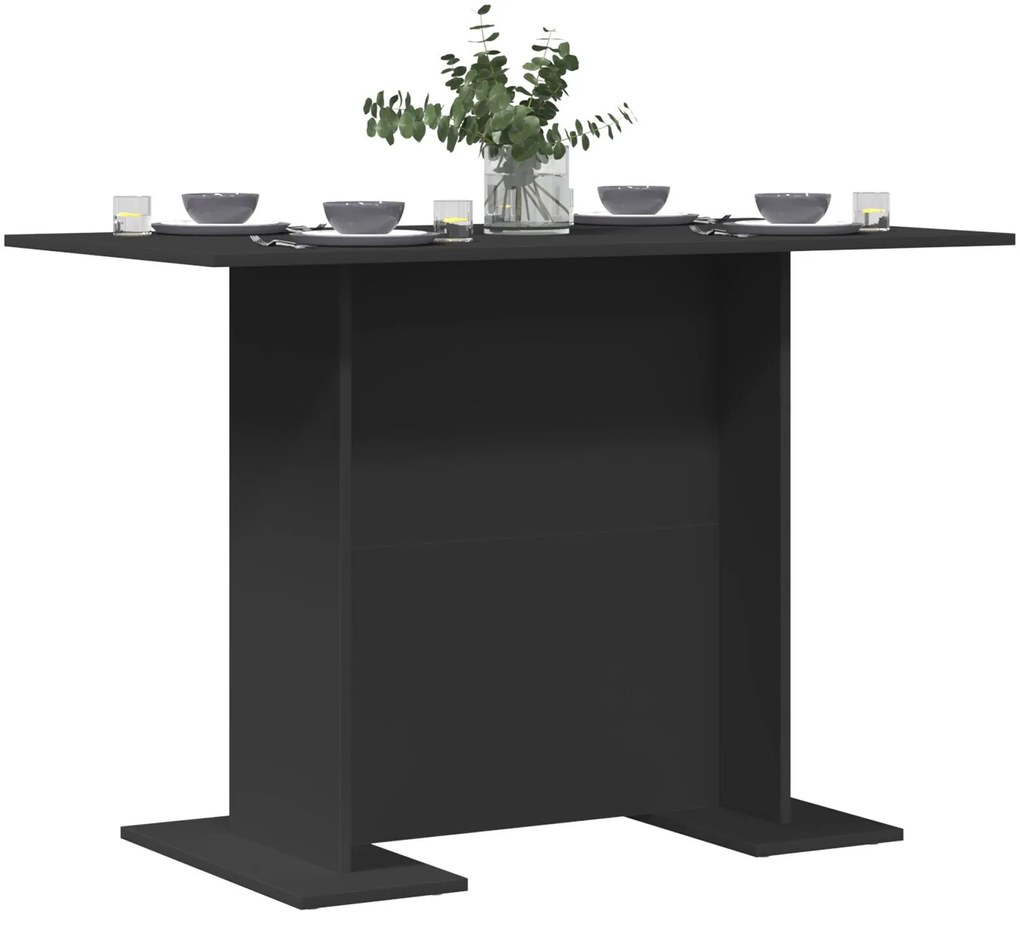 Mesa de Jantar Preta 100x60x75 cm Madeira Engenharia