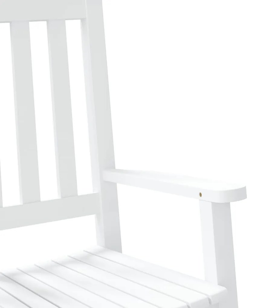 Cadeira de baloiço infantil madeira de álamo maciça branco