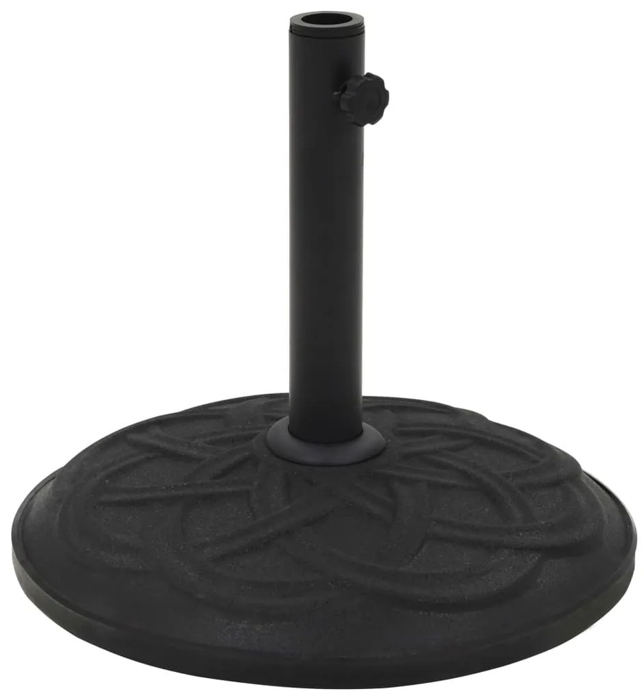 vidaXL Base para guarda-sol em cimento redonda preto 15 kg