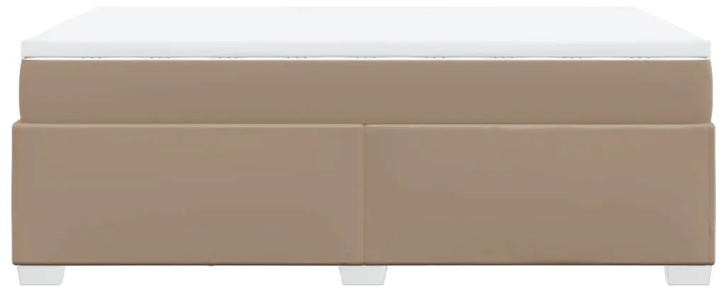 Cama com molas/colchão 120x200 cm couro artificial cappuccino