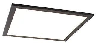 Candeeiro de teto preto 40 cm com LED e controlo remoto - Live Moderno