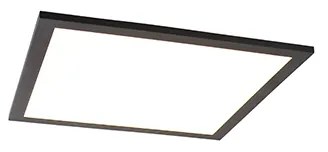 Lâmpada de teto preta 40 cm incl. LED com controle remoto - Liv Moderno