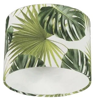 Abajur de algodão com design de folha redondo 20/20/15 - Leaf Moderno