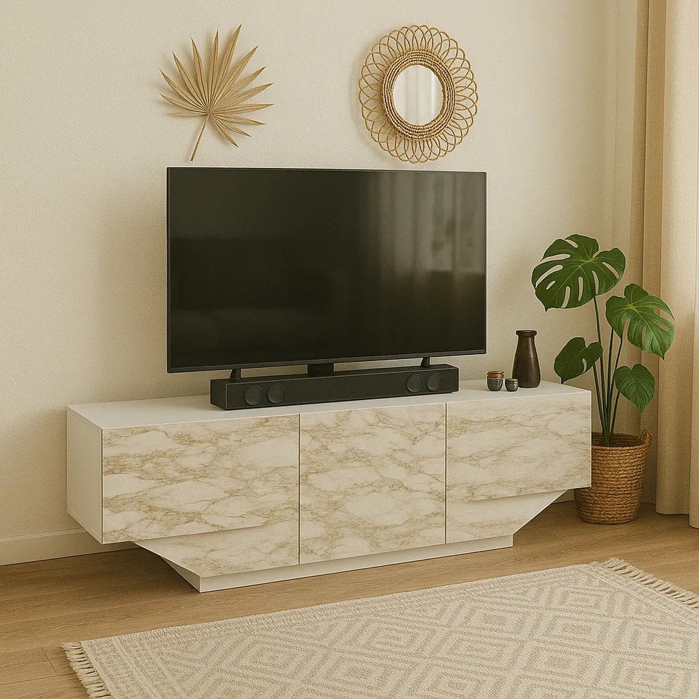 Móvel de TV VIOLET – 180x30x40 cm – 3 Portas – Acabamento Bilaminado M